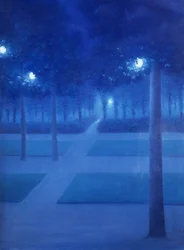 Nachtszene im Parc Royal, Brüssel, 1897